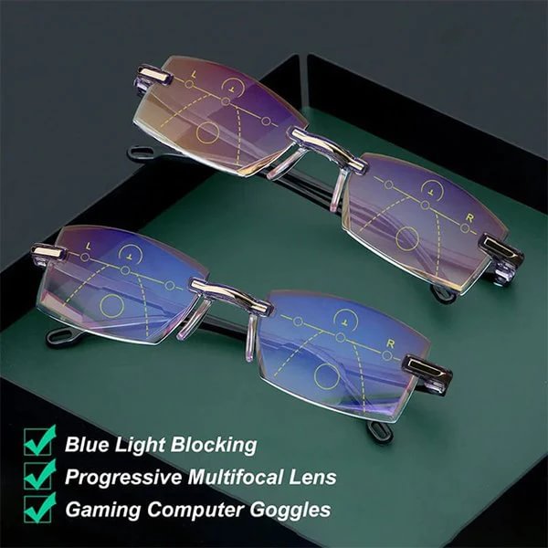 High Hardness Anti-Wear Anti Blue Light Intelligent Dual Focus Reading Glasses