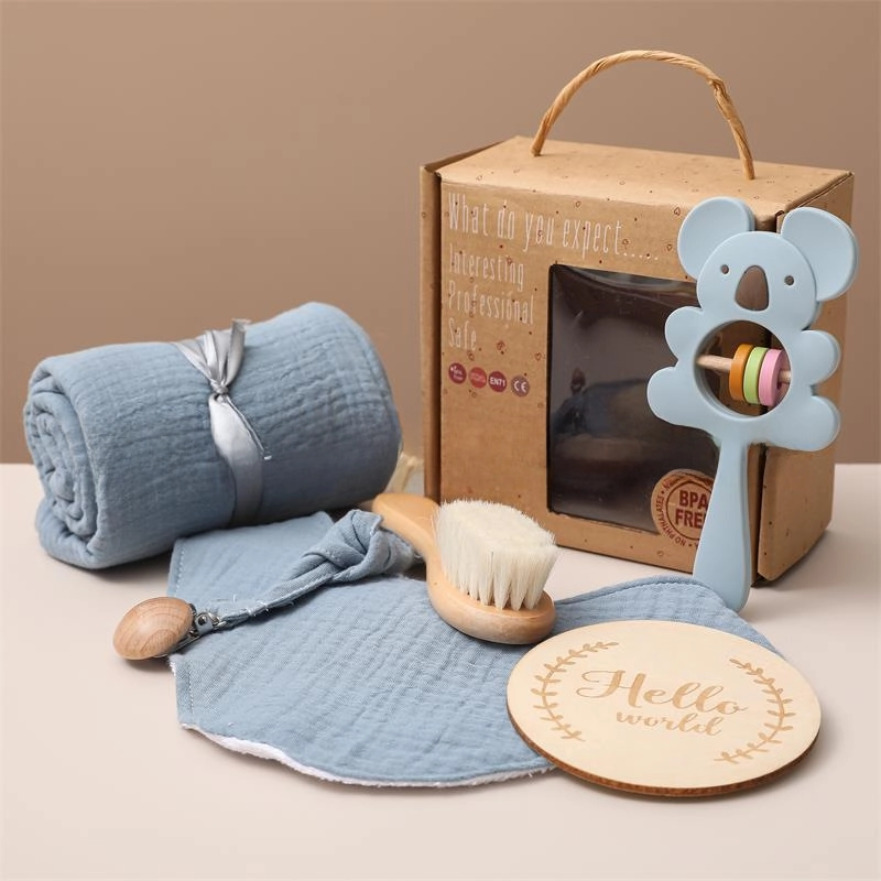 Nordic Style Baby Gift Set Bathing And Water Play Baby Baby Newborn Clothes Bath Towel Toy Gift Set