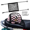 Motorcycle Helmet Storage Trunk Bag 4 Hooks Motorcycle Cargo Net Elastic Net Bag
