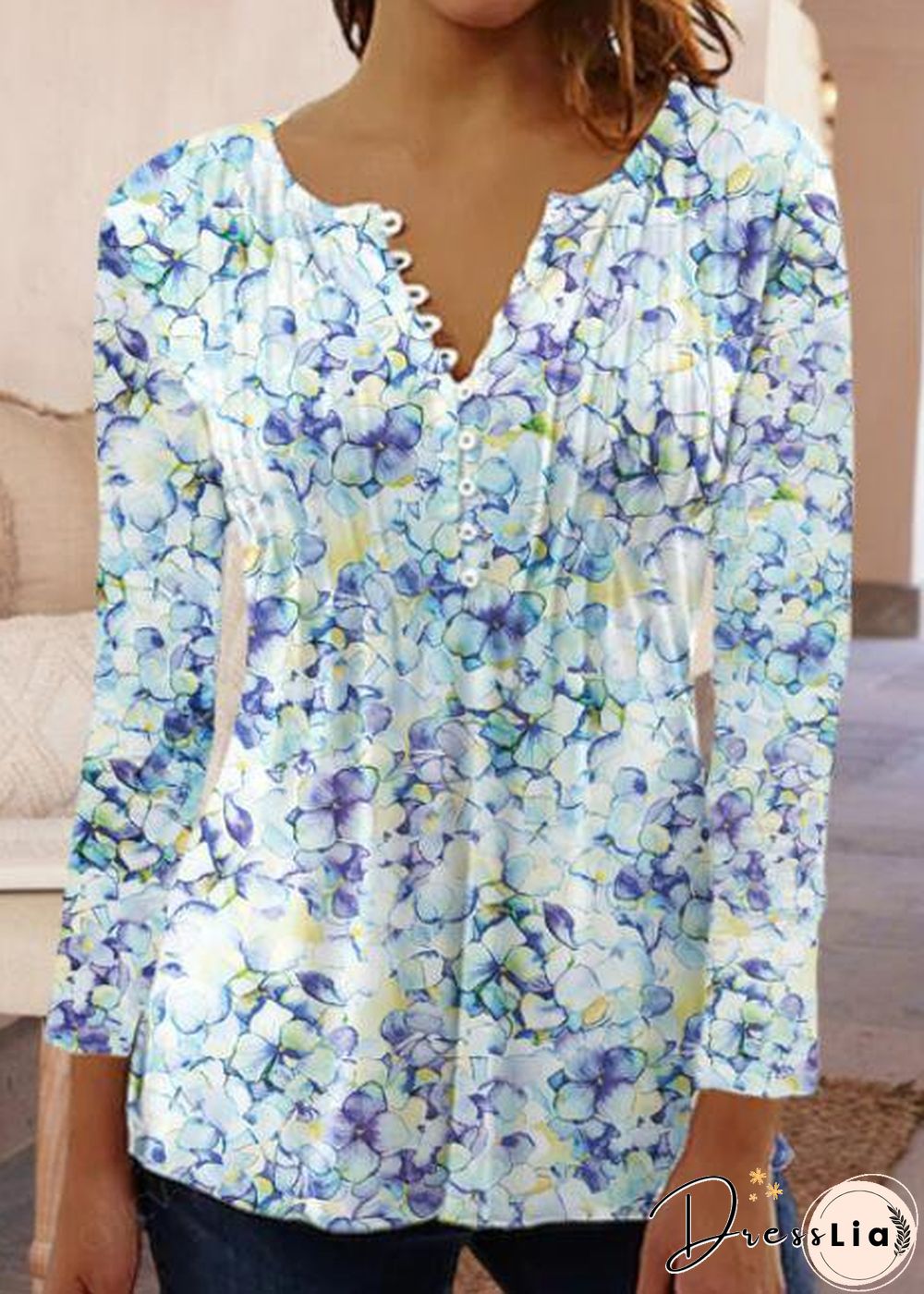 Regular Fit Casual Floral Tops