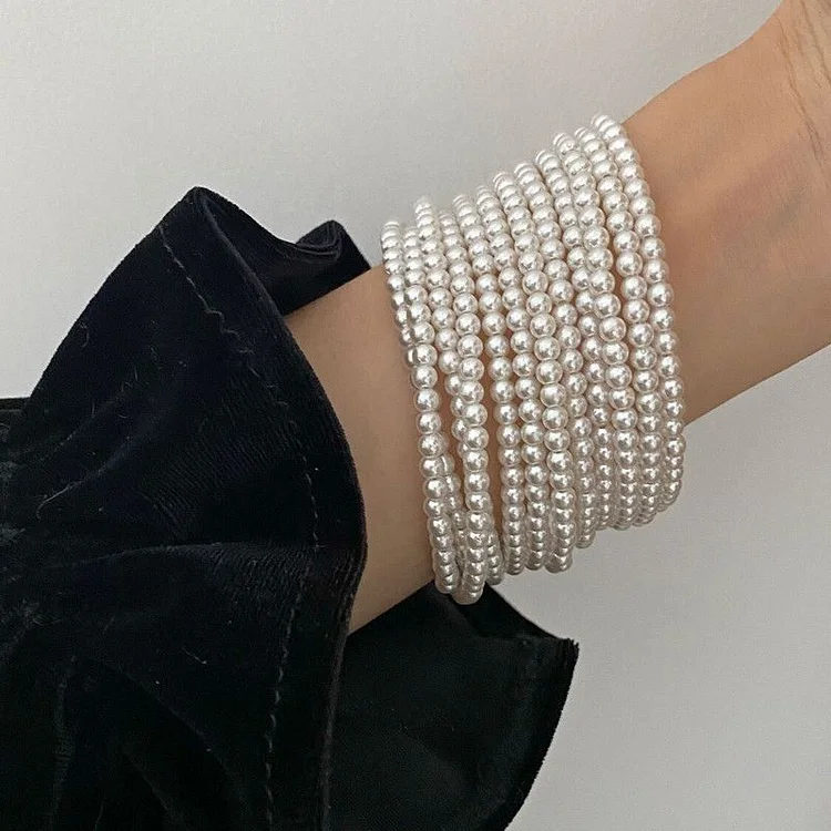 Multi-layered Twisted Pearl Bracelet