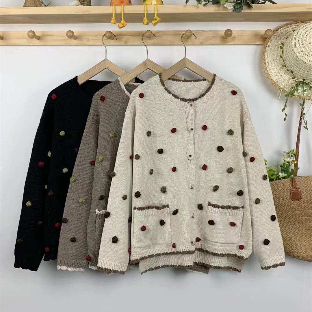 Chicfifth Sweater Women Winter Long Sleeve High Quality Autumn Vintage Top Knitted Cardigan