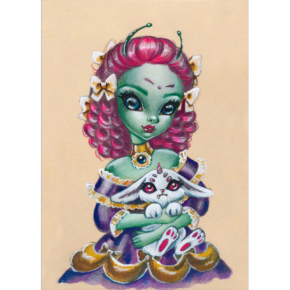 

Big Eyes Doll - Round Drill Diamond Painting - 30*40CM, 501 Original