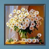 Bouquet de marguerites Full DIY 5d trous ronds diamants kits de peinture pour adultes/d&eacute;butants id&eacute;es cadeaux d&eacute;co maison peintures &agrave; points diamants 