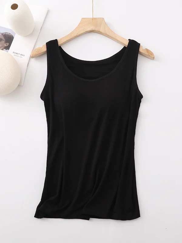 Casual Crew Neck Loose Tank Top