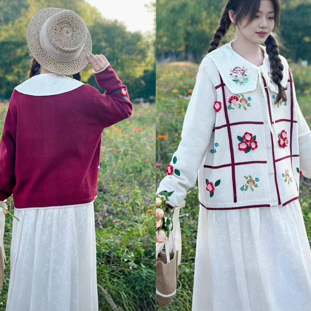 Chicfifth Sweater Women Winter Long Sleeve High Quality Autumn Vintage Top Knitted Cardigan