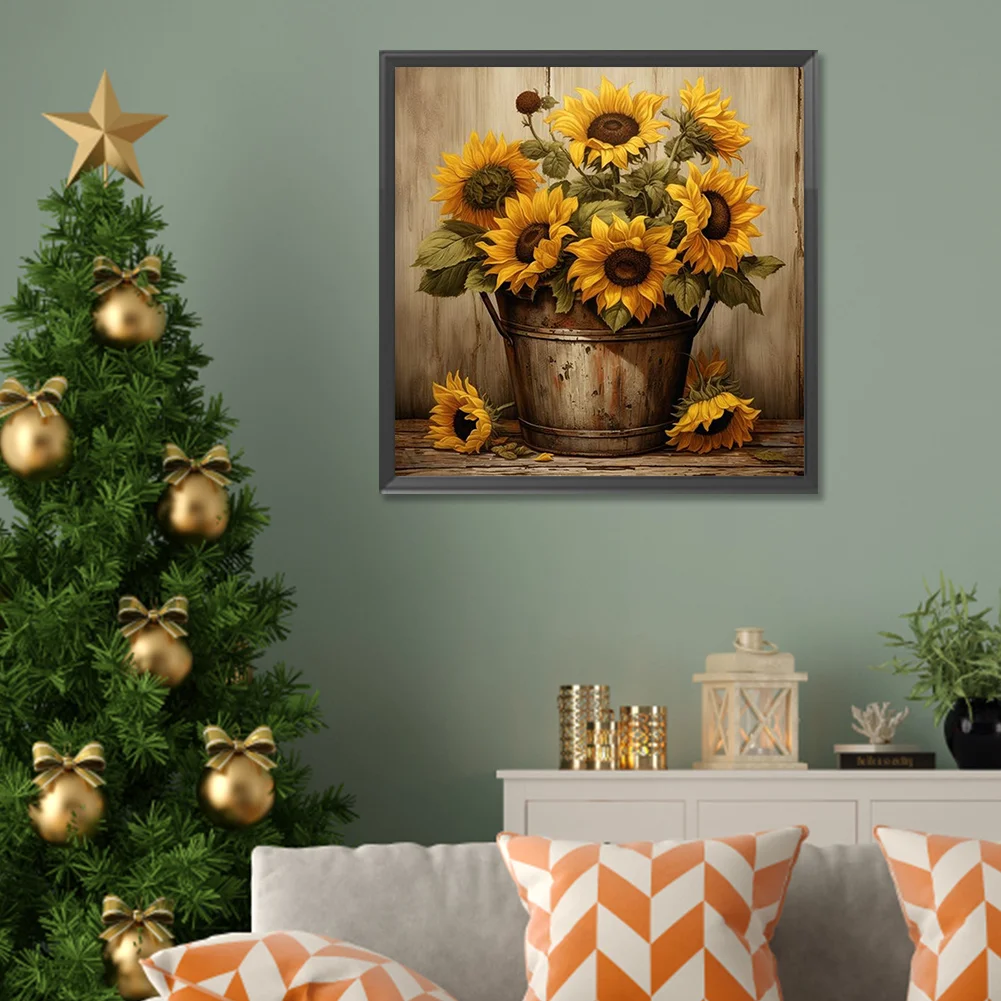 Diamond Painting - Full Round Drill - Sunflower(Canvas|30*30cm)