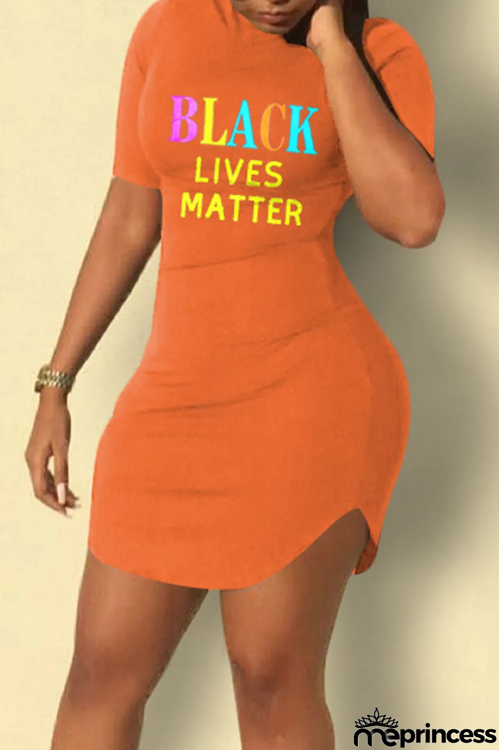 Black Casual Print Patchwork O Neck One Step Skirt Dresses