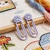 2Pcs Diamond Painting Organizer Clamp with Anti-Roll and Fixed Design Clips for Gem Art
