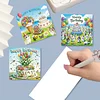 6pcs Diamond Painting Happy Birthdays Greeting Card with Envelope for Family Friends Holiday Gift Congratulations