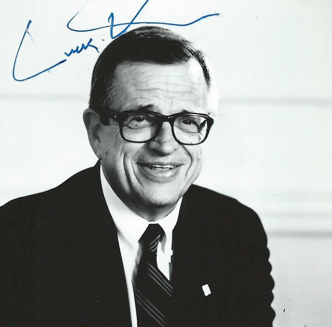 AUTOGRAPHED SIGNED 4x4 Photo Poster painting Picture: Charles (Chuck) Colson - NIXON's Attorney