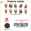 10PCS DIY Pearl Diamond Painting Christmas Fridge Magnets, Sparkling Rhinestone Refrigerator Magnet Craft Kit for Home Decor & Gifts