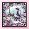 Girl Under Eiffel Tower-11CT Stamped Cross Stitch 40*40cm/15.75*15.75in tapestrymarket