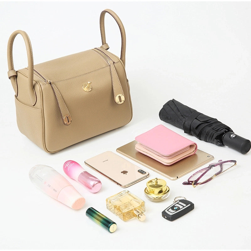 New Top Layer TOGO Cowhide Original Single Lindi Bag Genuine Leather Shoulder Portable Fashionable Simple Crossbody Women’s Bag