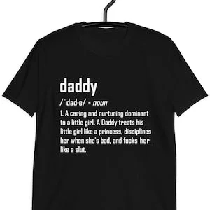 Pornhint Daddy Dom Definition DDLG Shirt / Daddy Domme Gift / BDSM Clothing / Daddy Dominant Shirt / Kink Clothing Daddy Dom Little Girl Naughty Gift