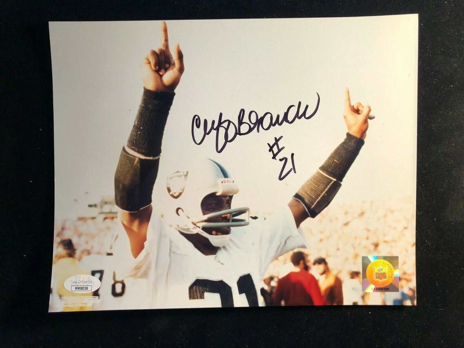 Cliff Branch Signed #1 Autographed Photo Poster painting Oakland Raiders Las Vegas JSA Cert