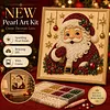 Framed Happy Santa Claus - Pearls Painting Kit DIY Diamond Painting Pearl Dot Crafts 20x20CM