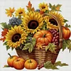(Multi-Style) Harvest Basket-11CT Stamped Cross Stitch 40*40cm/15.75*15.75in