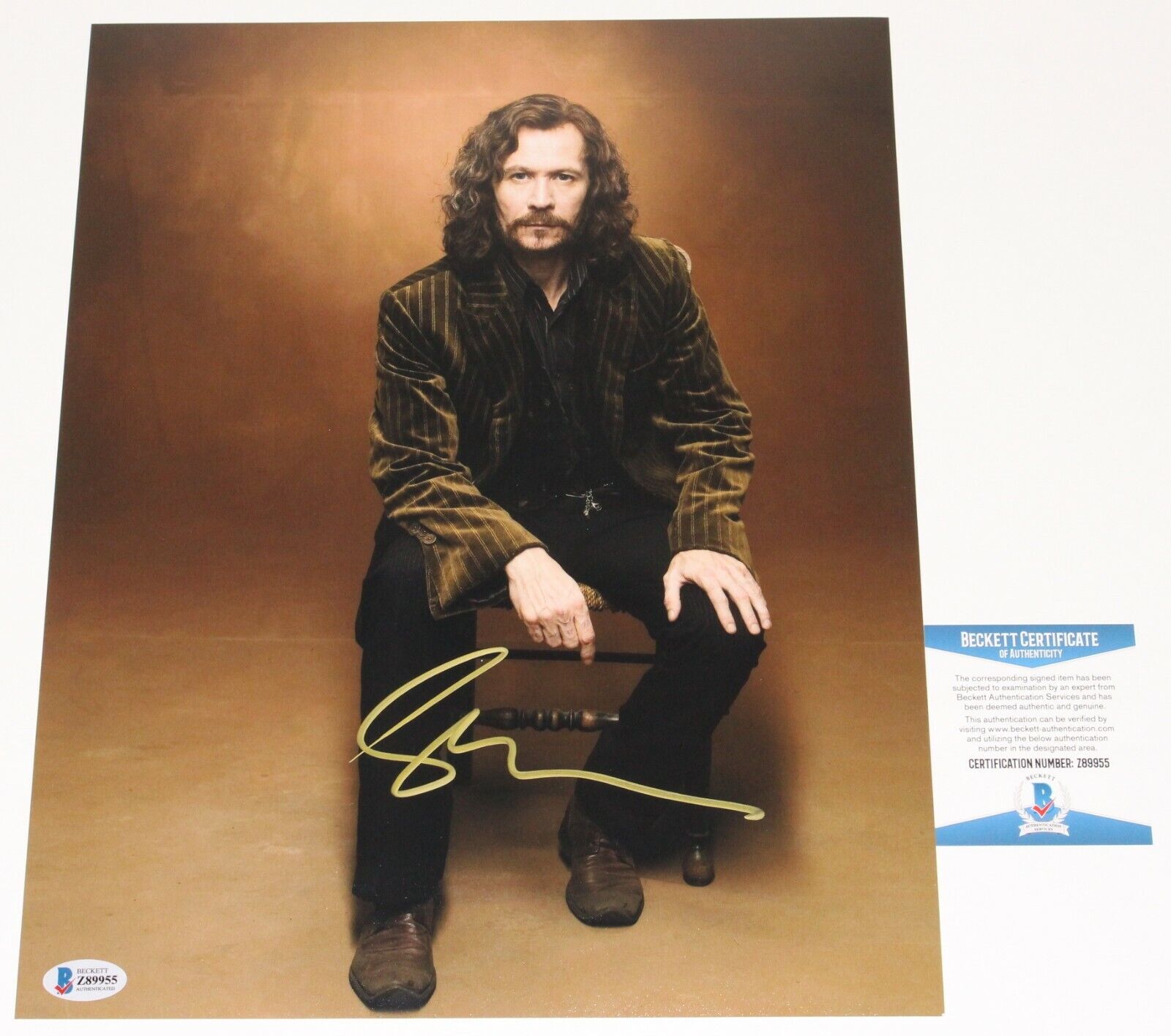 GARY OLDMAN SIGNED HARRY POTTER SIRIUS BLACK 11x14 MOVIE Photo Poster painting BECKETT BAS COA