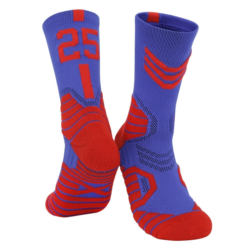 Curry Professional Basketball Socks Men’s High-top Breathable Combat Socks Training Mid-calf Socks Non-slip Sports Socks Men’s