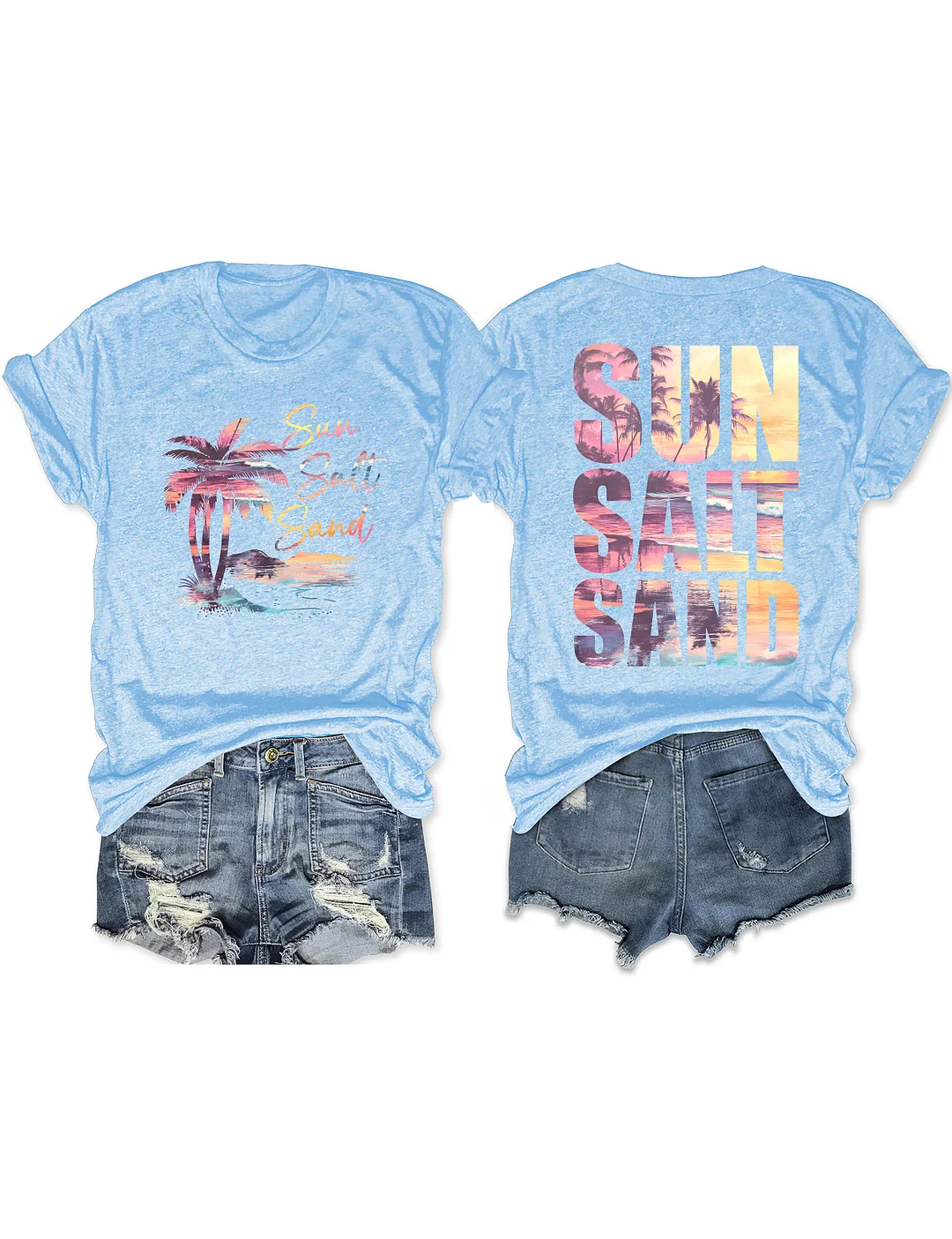 Retro Summer Sun Salt Sand T-shirt