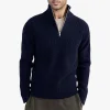 Men's half-high zipper collar warm sweater