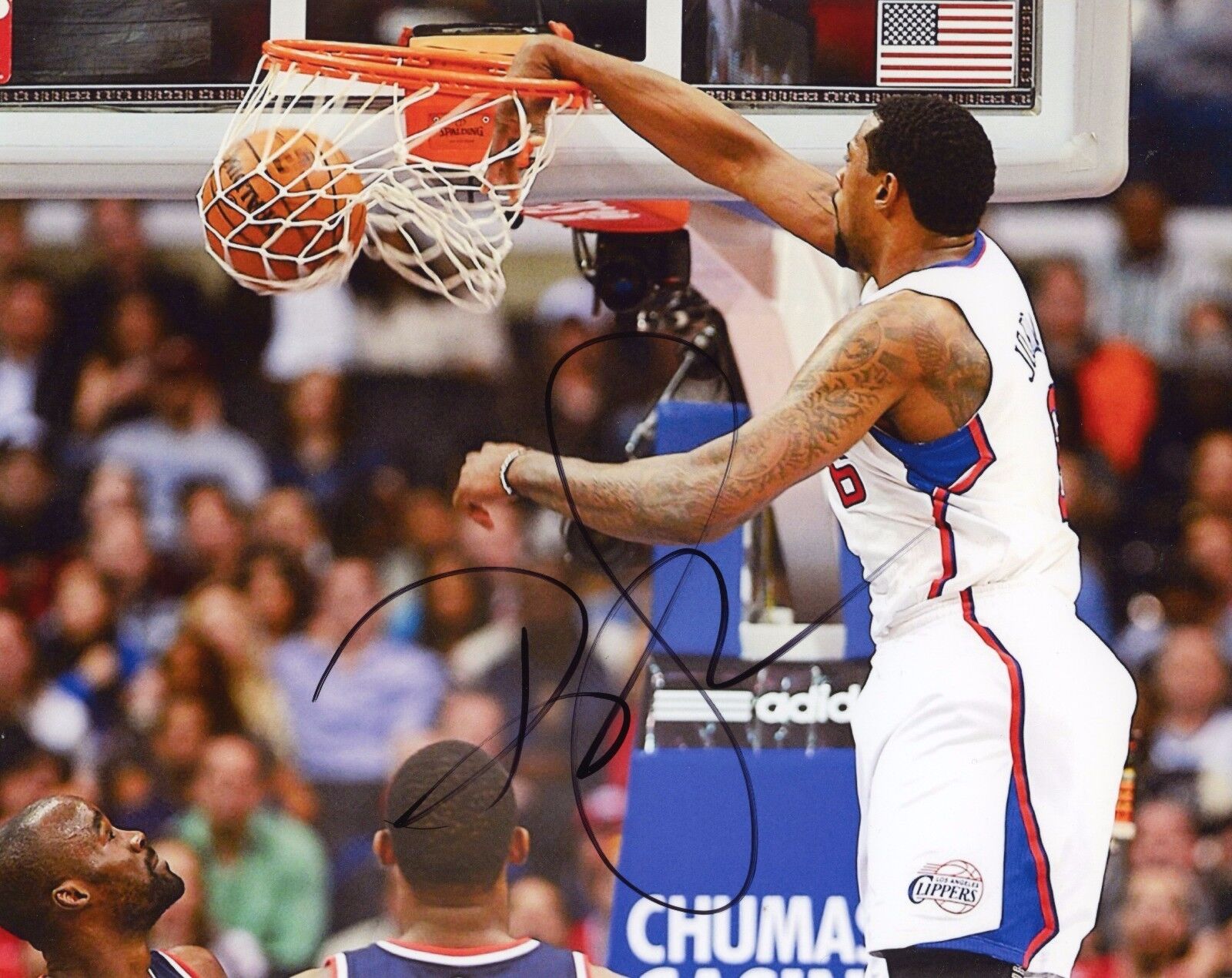 ~~ DEANDRE JORDAN Authentic Hand-Signed LOS ANGELES CLIPPERS