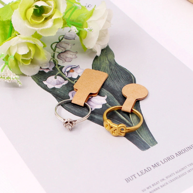 100 PCS/Package Paper Minimalist Classic Style Solid Color Jewelry Packaging Cards