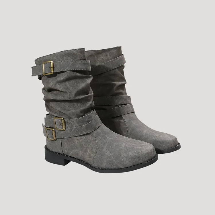 Women&rsquo;s Waterproof Winter Ankle Boots with Buckle Detail