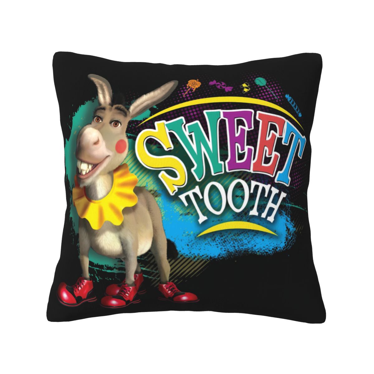 Halloween Shrek Sweet Tooth Velvet Soft Decorative Square Throw Pillow Covers