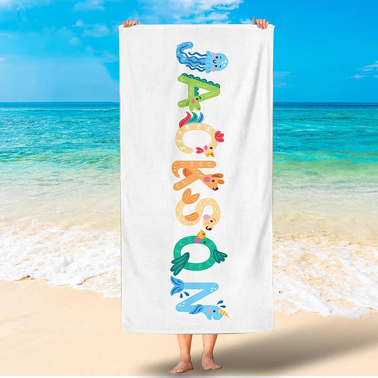 BlanketCute-Personalized Bath Towel with Your Name | 22