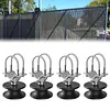 [US Local Warehouse] Pack of 4 Nylon Sliding Gate Rollers w/H-Shaped Wheel Groove Mini Nylon Track Wheel Roller Cantilevered Rail Fence Kit Sliding Hardware Kit for 4in Square Post 2in Fence Frame