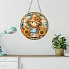 (US Local)Acrylic Happy Autumn DIY Hanging Diamond Art Kits Wall Door Decor