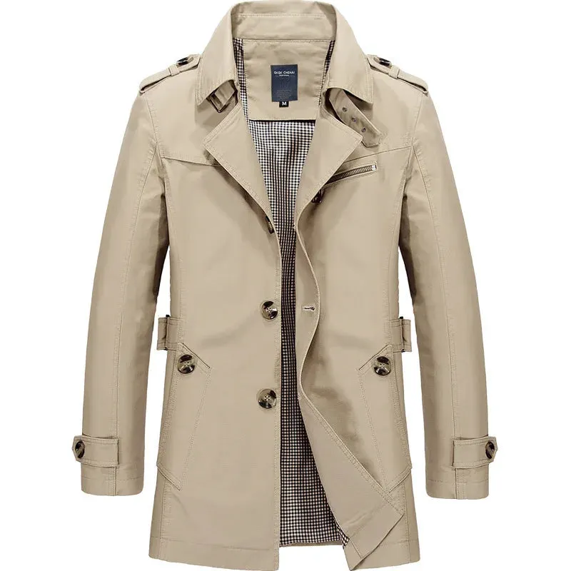 Men's Cotton Trench Coat &ndash; Single-Breasted Classic Mac &ndash; view 2