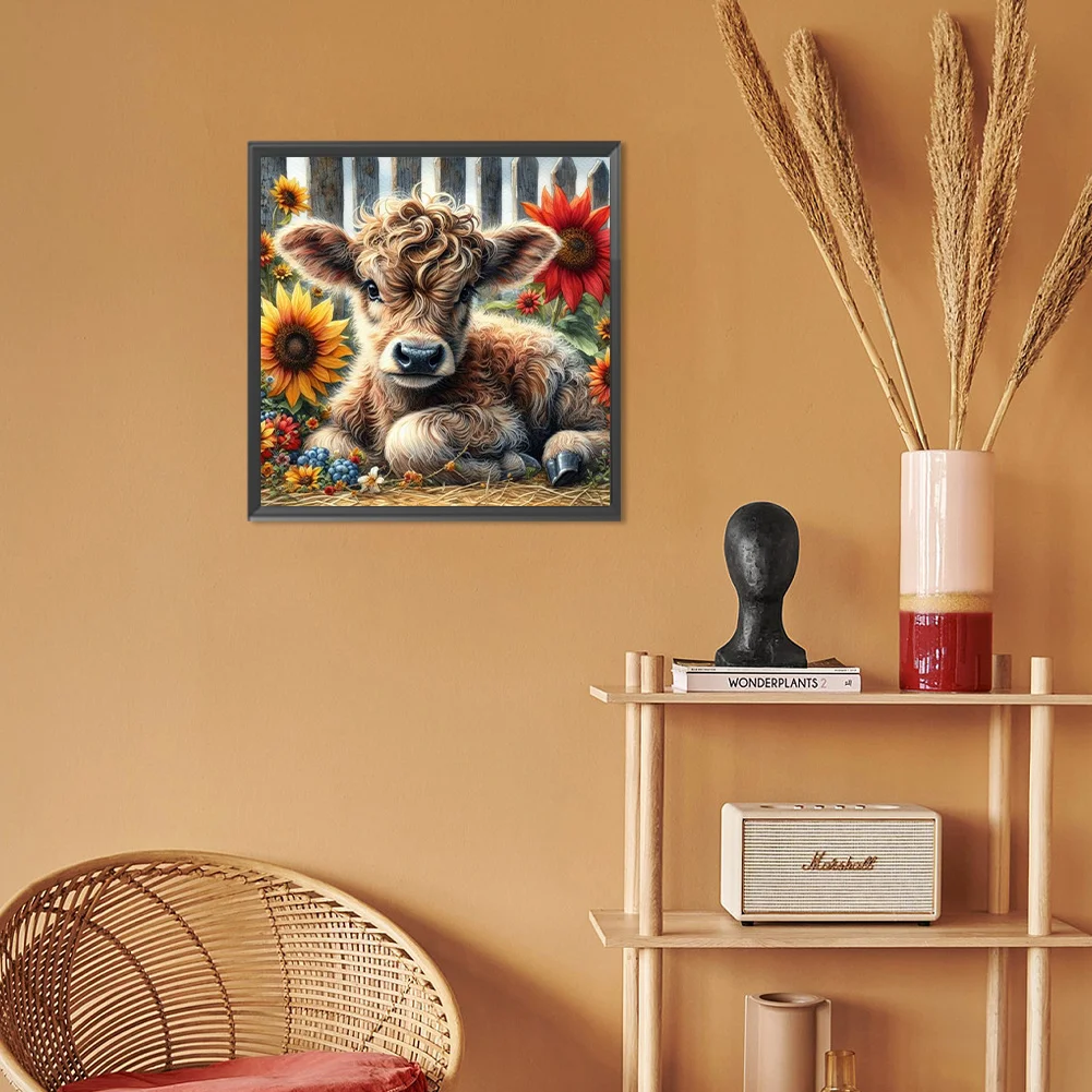 Diamond Painting - Full Round Drill - Highland Cattle(Canvas|30*30cm)