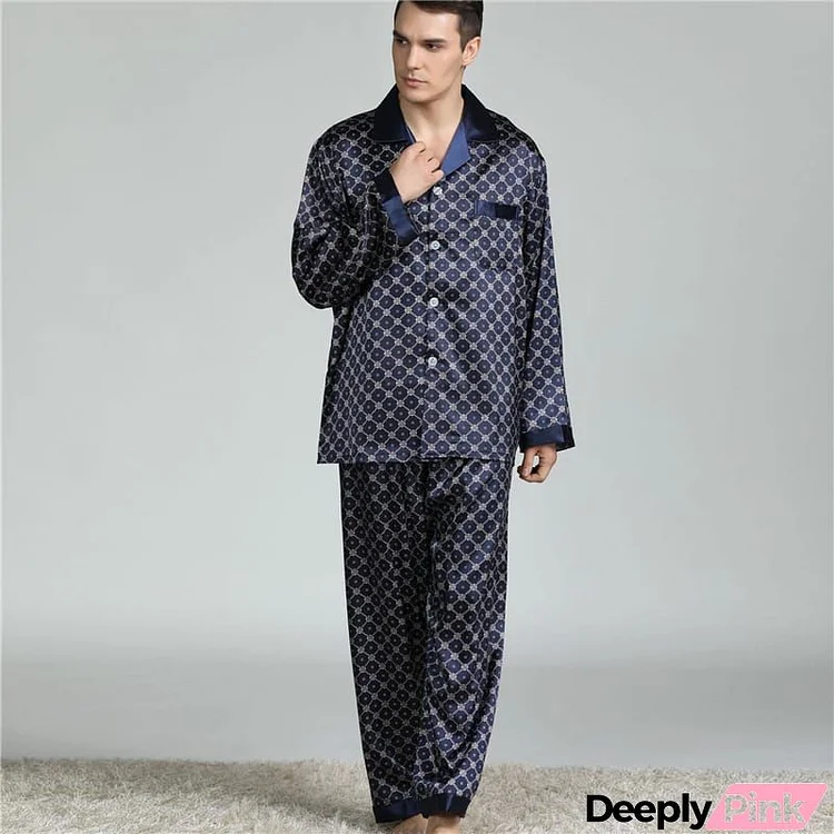 L-3XL Men Fashion Plus Size Lapel Long Sleeve Top And Pants Two Pieces Set