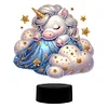 DIY Unicorn Acrylic Double Sided Diamond Painting Night Light