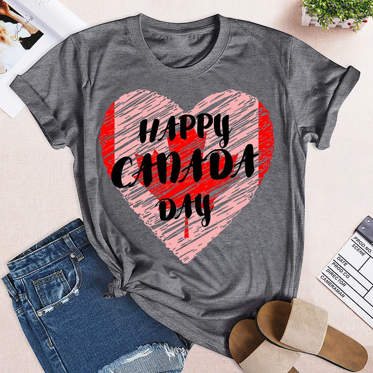 Happy Canada Day! T-Shirt-03929#537777-Annaletters