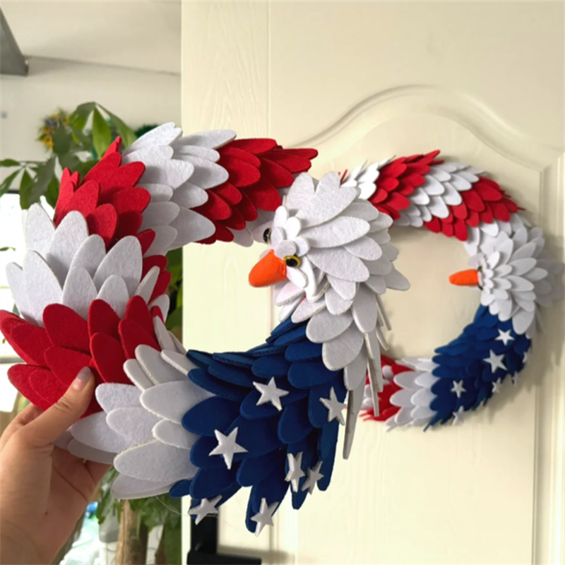 Independence Day American Flag Eagle Inspired Wreath artswardrobe