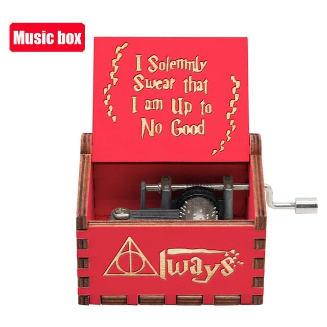 Merry Christmas Various Movie Anime Themes Music Boxes Wooden Hand Crank Birthday Gift New Year's Gift Home Decor