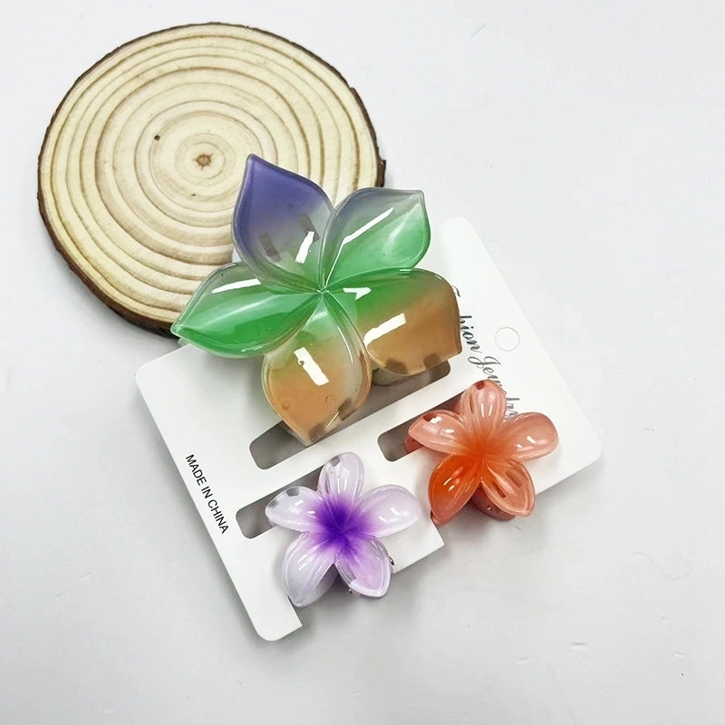 Vacation Modern Style Women’s Flower Resin Hair Claws