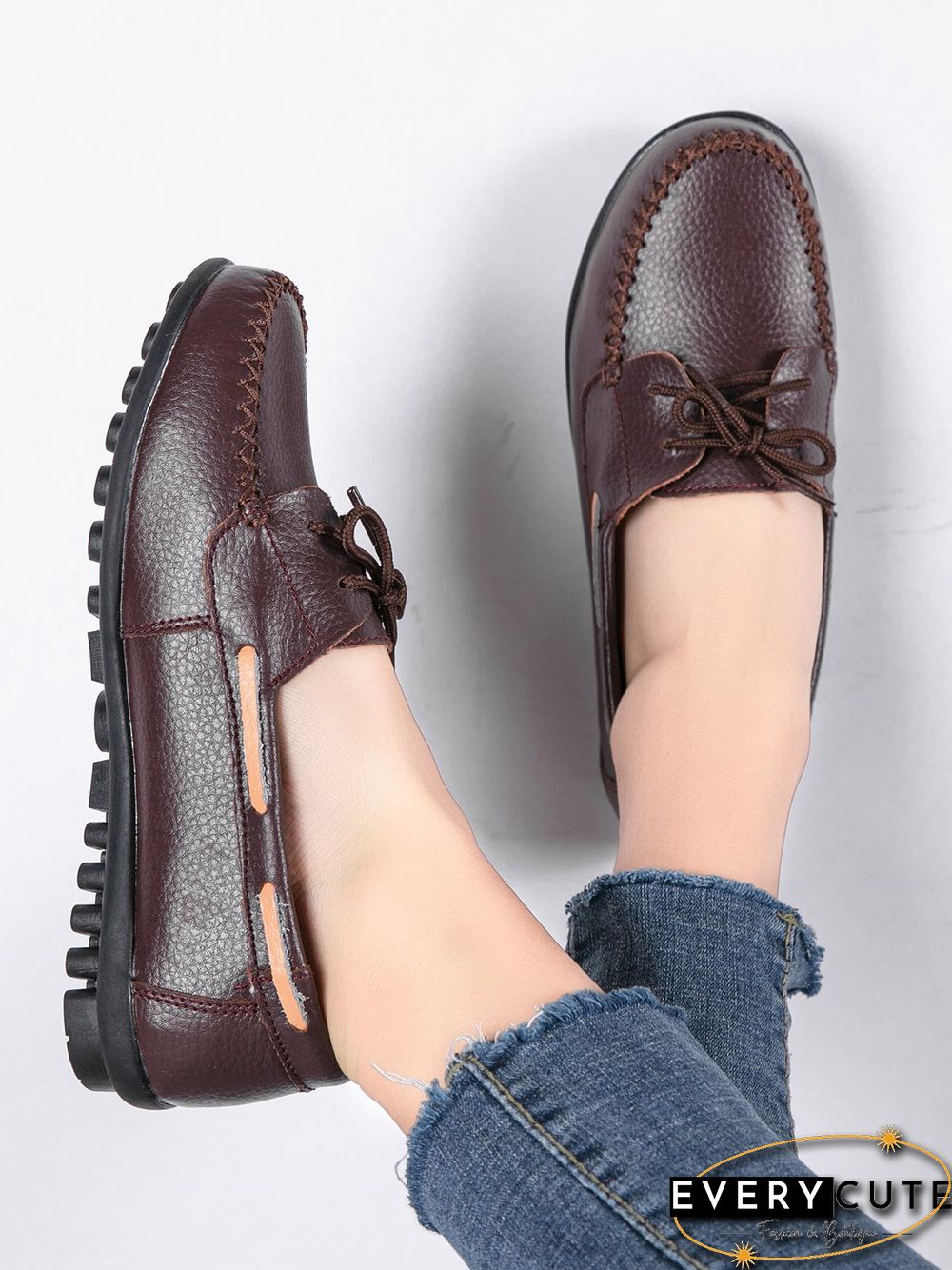 Retro Casual Simple Lace-up Flat Shoes