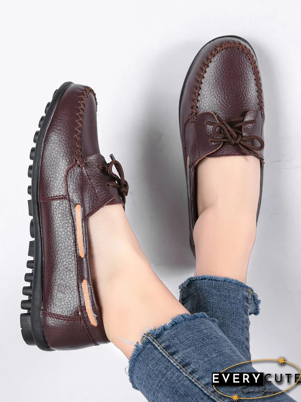 Retro Casual Simple Lace-up Flat Shoes