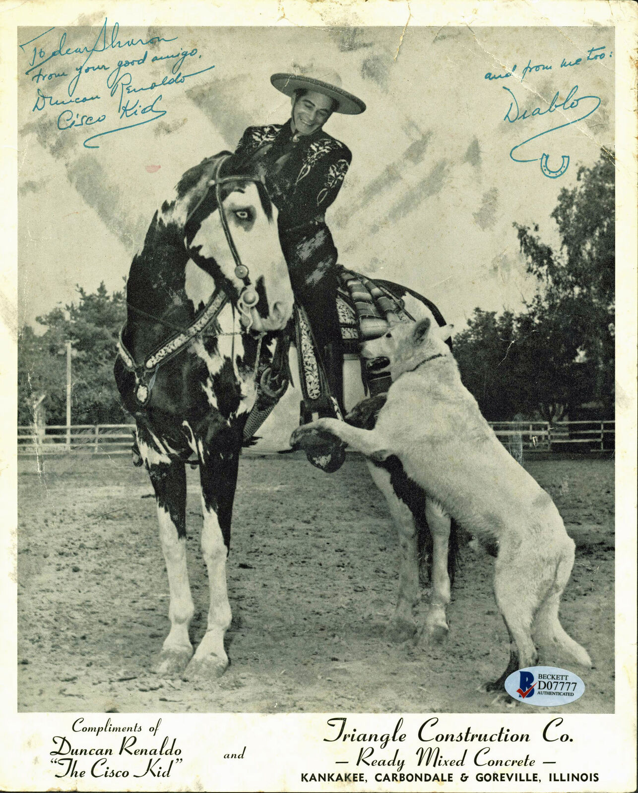 Duncan Reynold The Sisco Kid Authentic Signed 8x10 Photo Poster painting Autographed BAS D07777