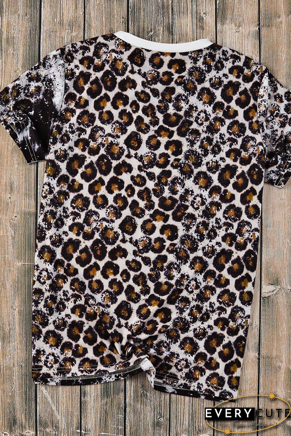 Leopard Mix Animal Print Bleached T Shirt
