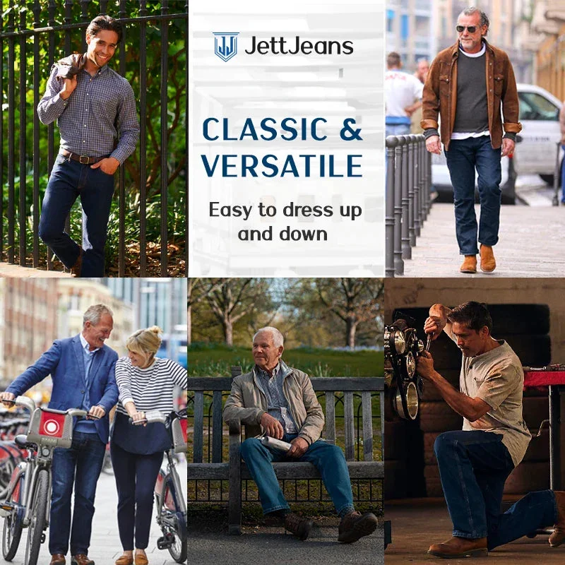JettJeans3 - LAST DAY SALE 70% OFF - Men's High Waist Straight Fit Stretch Jeans