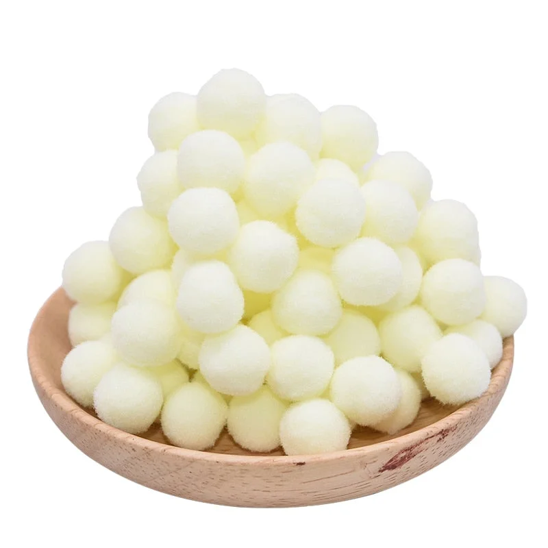 Plush Pompom 15mm 20mm 25mm Soft Pompones Fluffy Plush Balls Pom Poms Furball DIY Handmade Craft Material weeding home Decor
