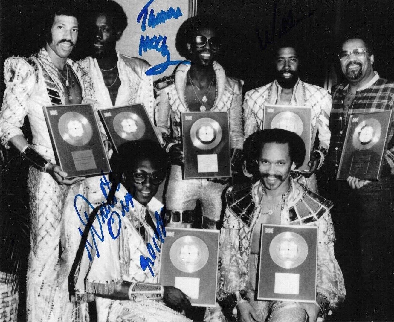 * COMMODORES * signed 8x10 Photo Poster painting * WILLIAM KING, WALTER ORANGE & MCCLARY * 5