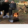 🔥🔥Outdoor Wood Stove Base Bracket Set Portable Stainless Steel Folding Stove Ash Tray Accessories, Garden Barbecue, Camping, Beach, Party