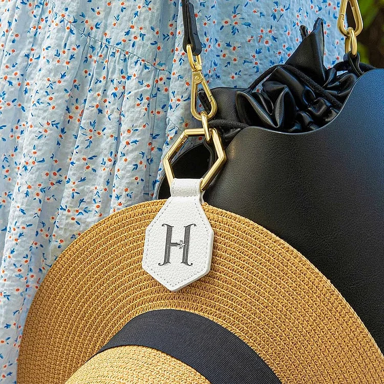 Personalized Stylish Strong Magnetic Leather Hat Clip with Initial Travel Accessory Birthday Gift for Family